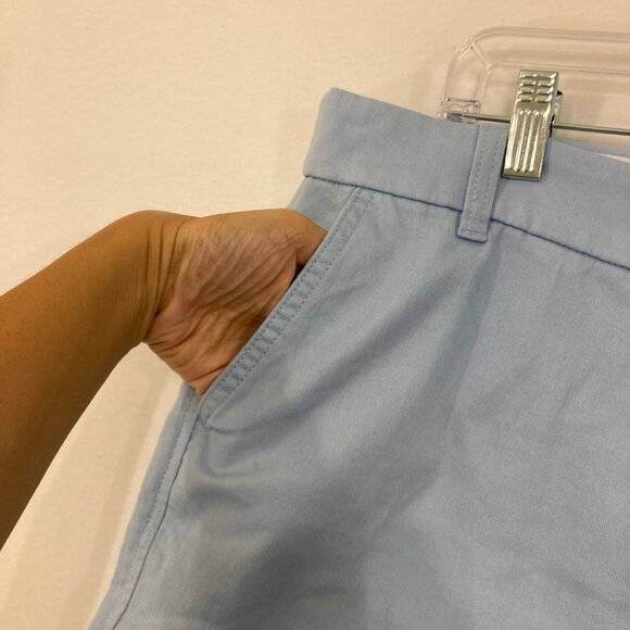 J. Crew size 16 Light Blue Cotton Shorts Comfy Coastal Vacation - Picture 5 of 11